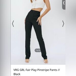 VRG GRL fair play pinstripe pants